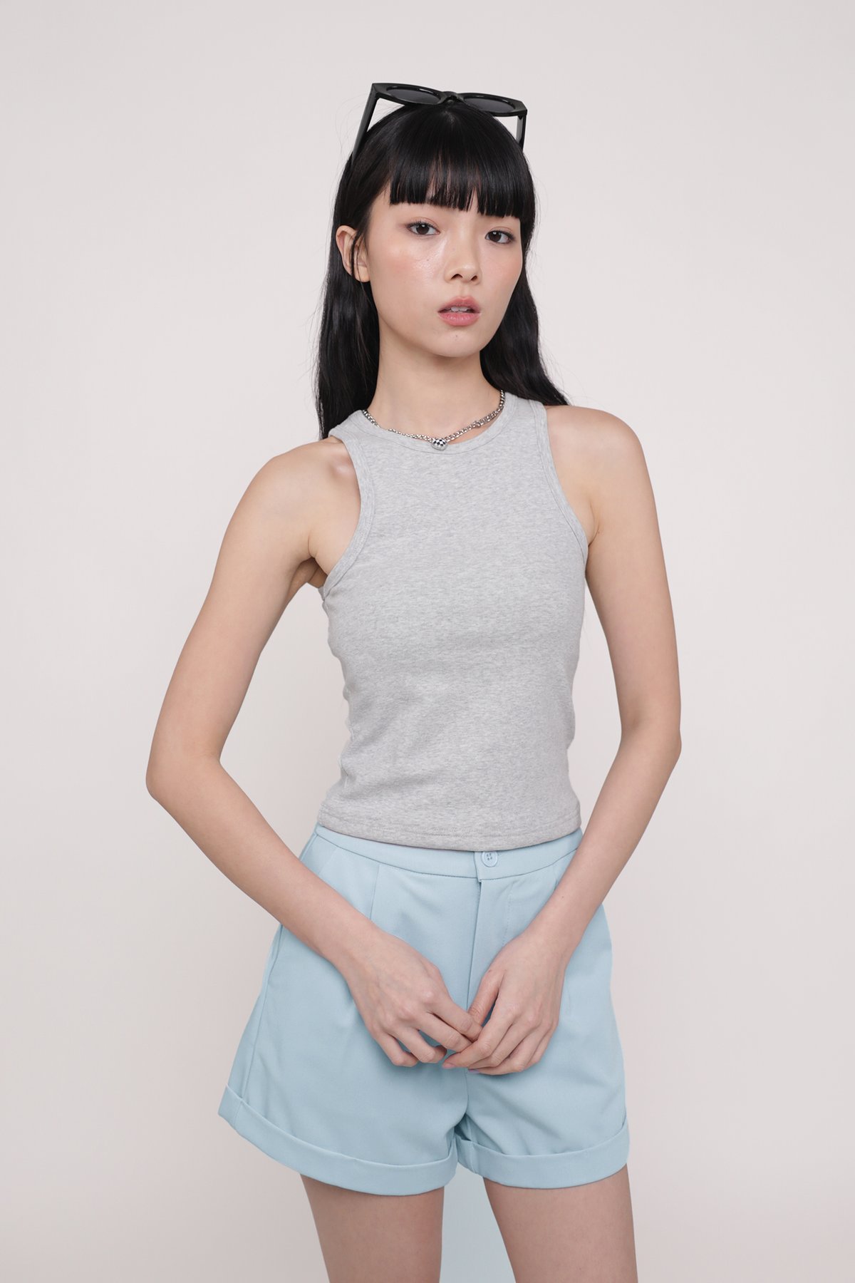 Bryson Pleated Shorts (Ice)