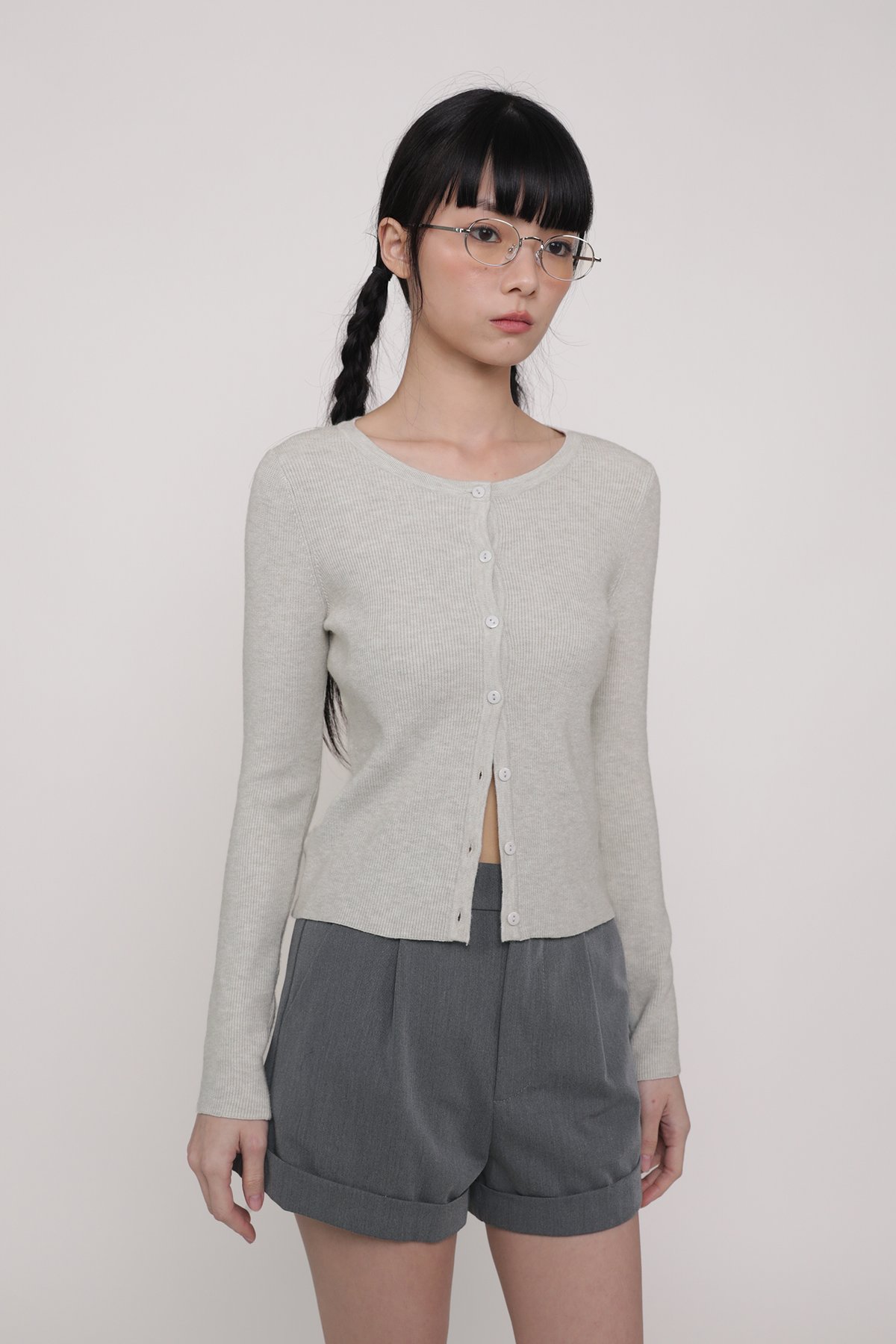 Bryson Pleated Shorts (Grey)