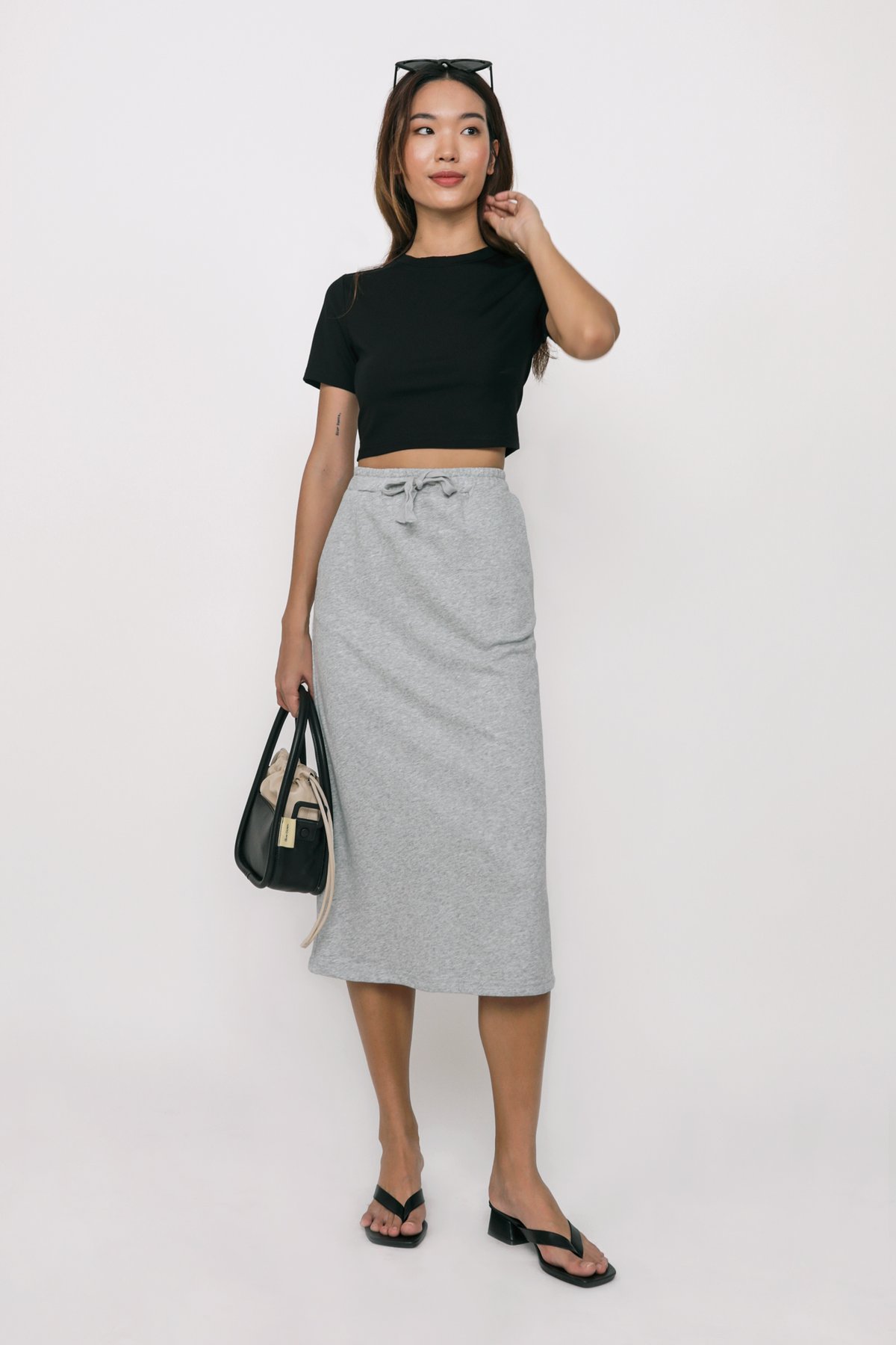 Danya Basic Crop Tee (Black) 