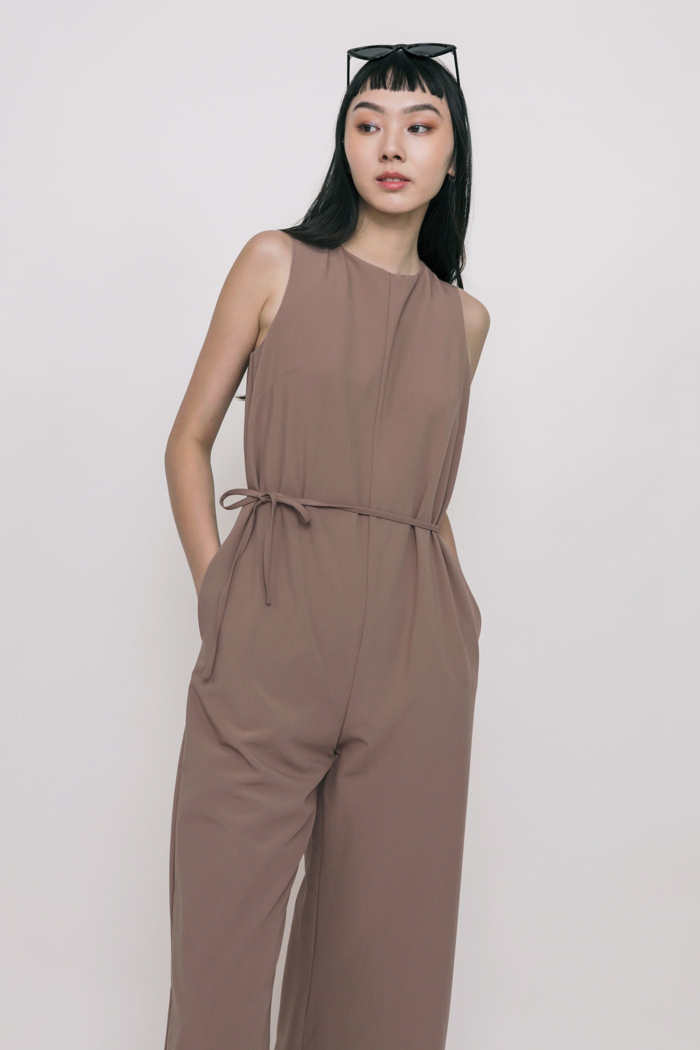 Like Theres No Tomorrow Jumpsuit In Ash Mocha