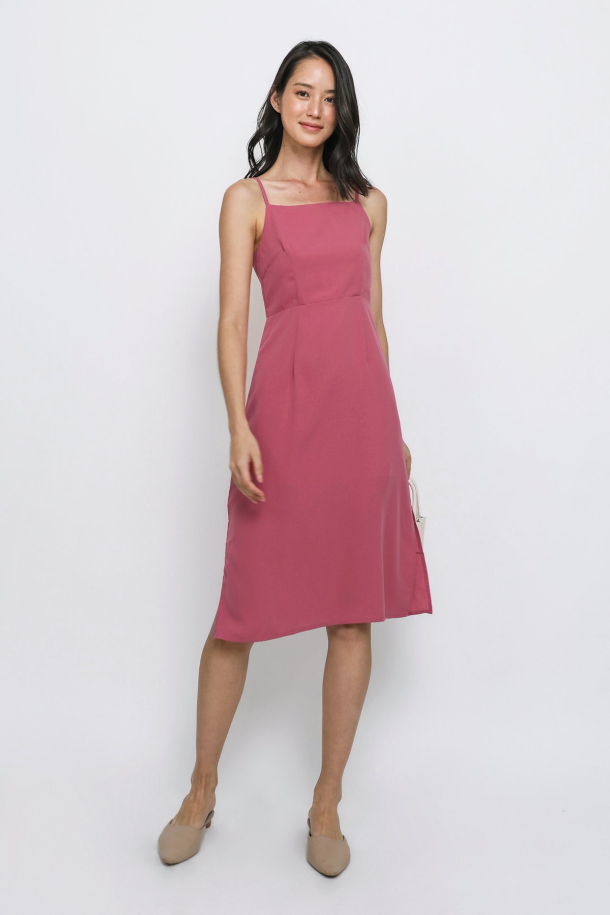Julia Midi Dress (Pink)