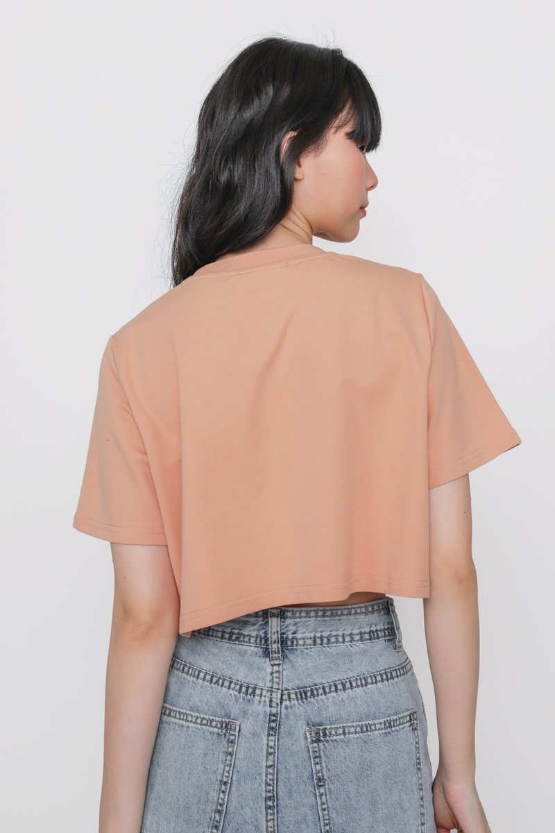 Jon Crop Tee (Peach)