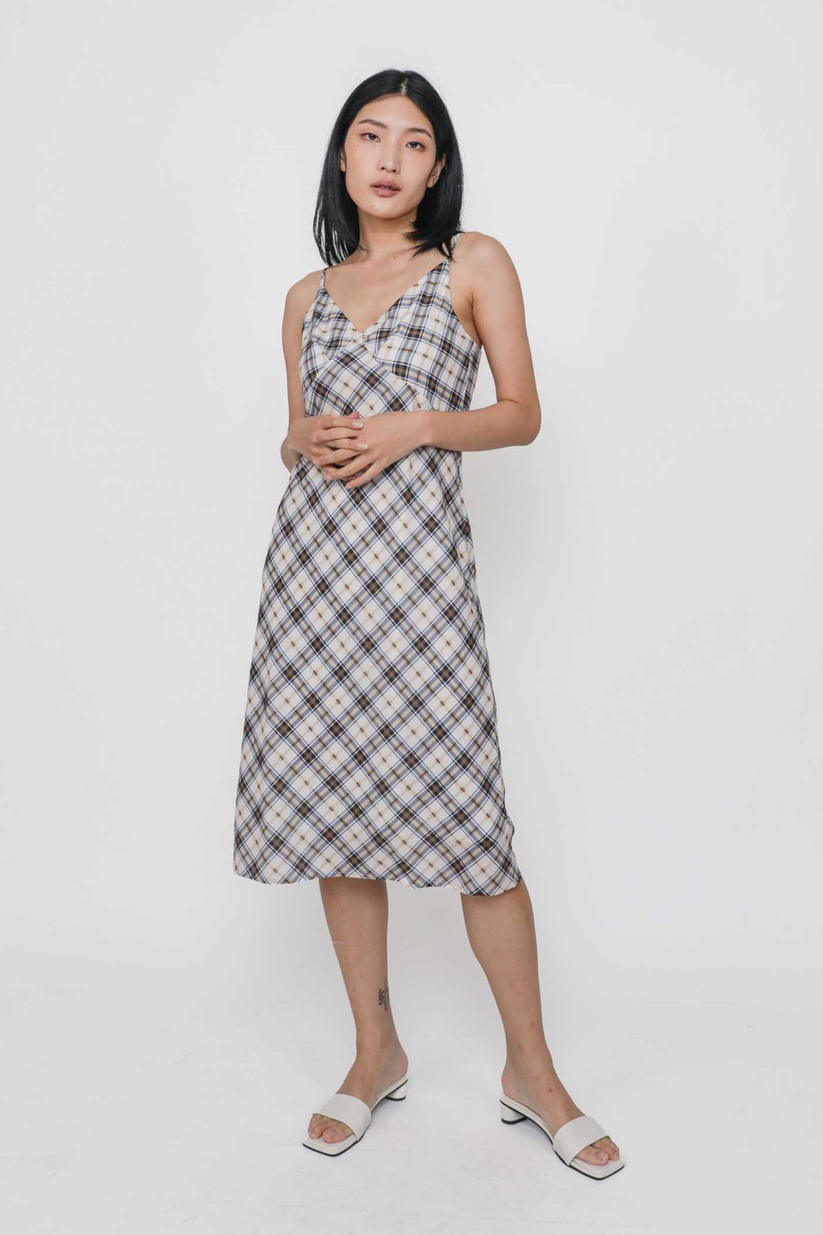 Gilmore Spag Midi Dress (Checkered)