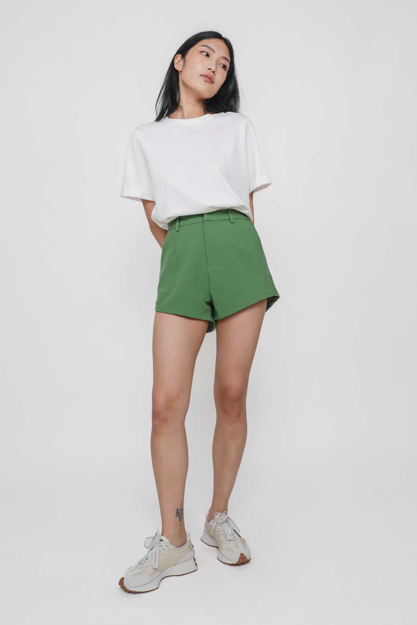 White and deals green shorts