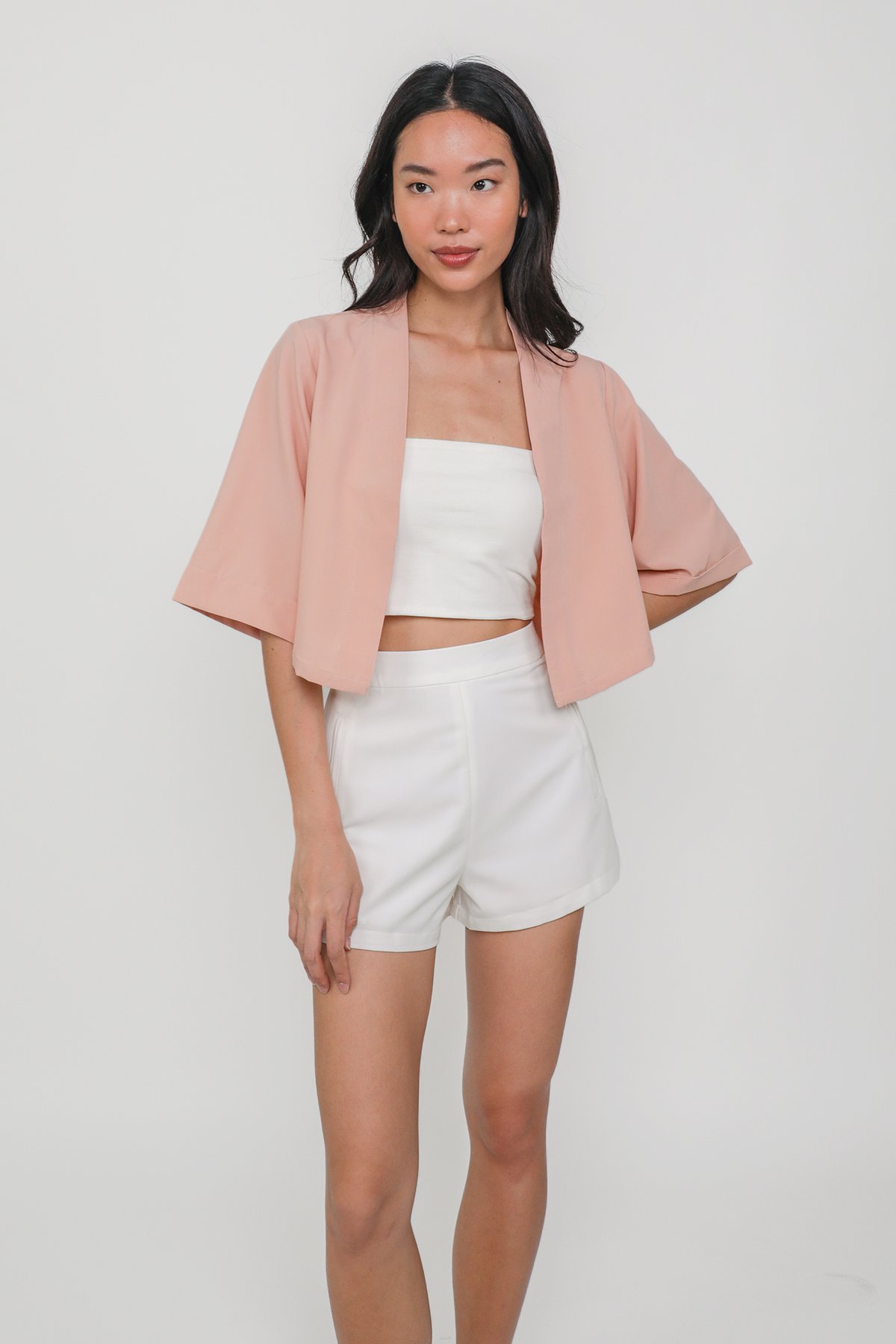 Astra Crop Kimono (Pink)