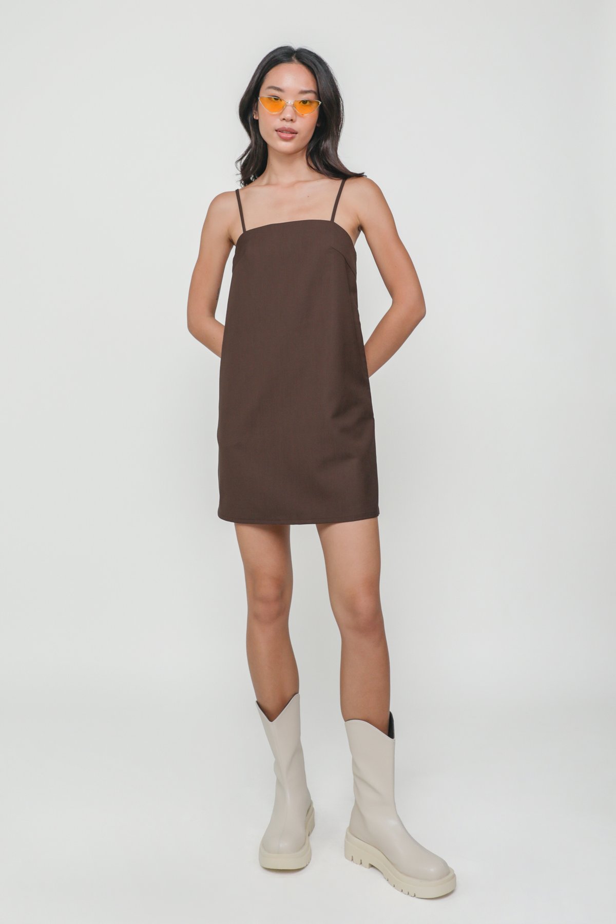 Maxine Basic Dress (Brown)