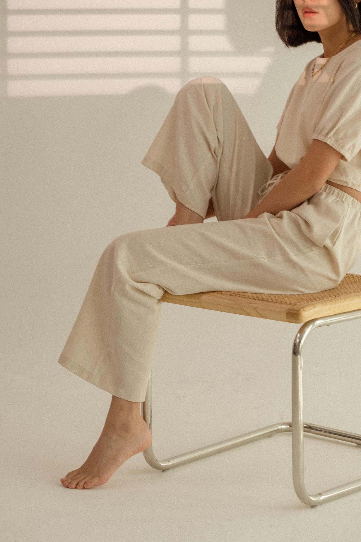 Regular Kierra Drawstring Linen Pants (Flax)