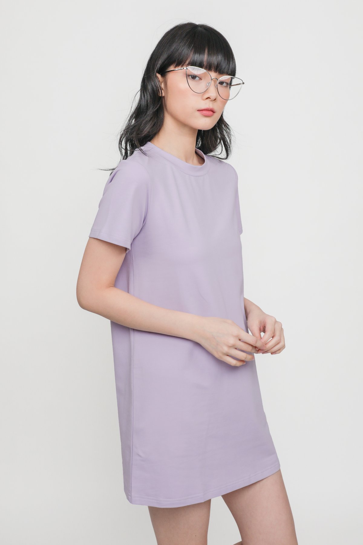 Ariane T-Shirt Dress (Lilac)