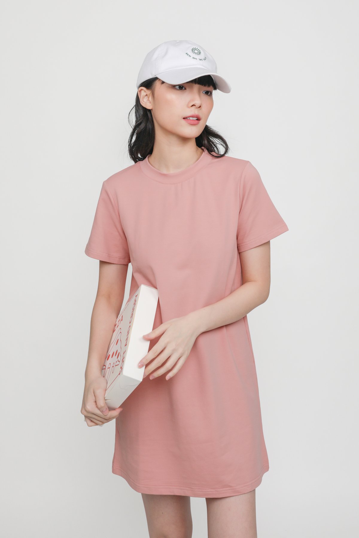 Ariane T-Shirt Dress (Pink)