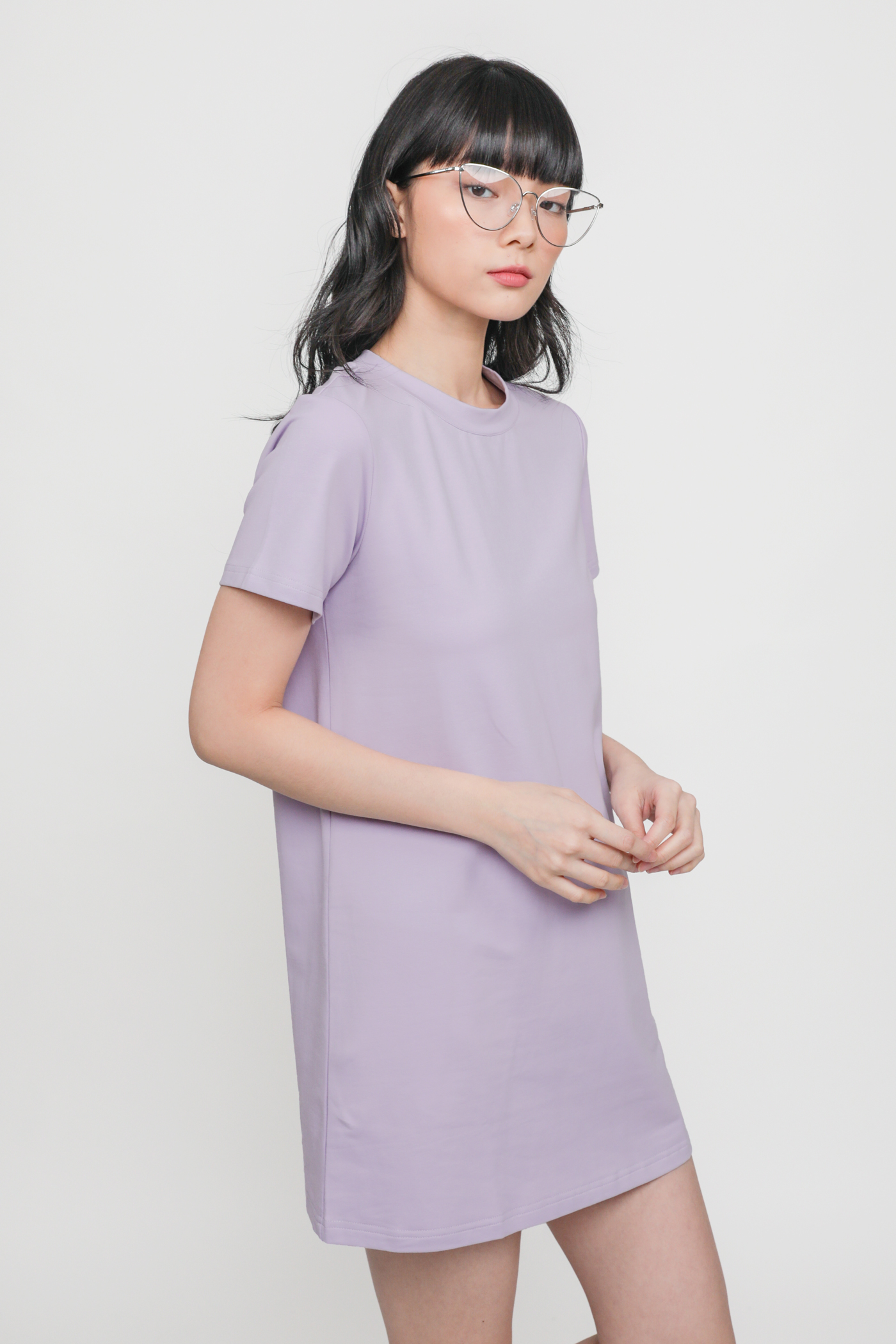 Lilac t deals shirt dress