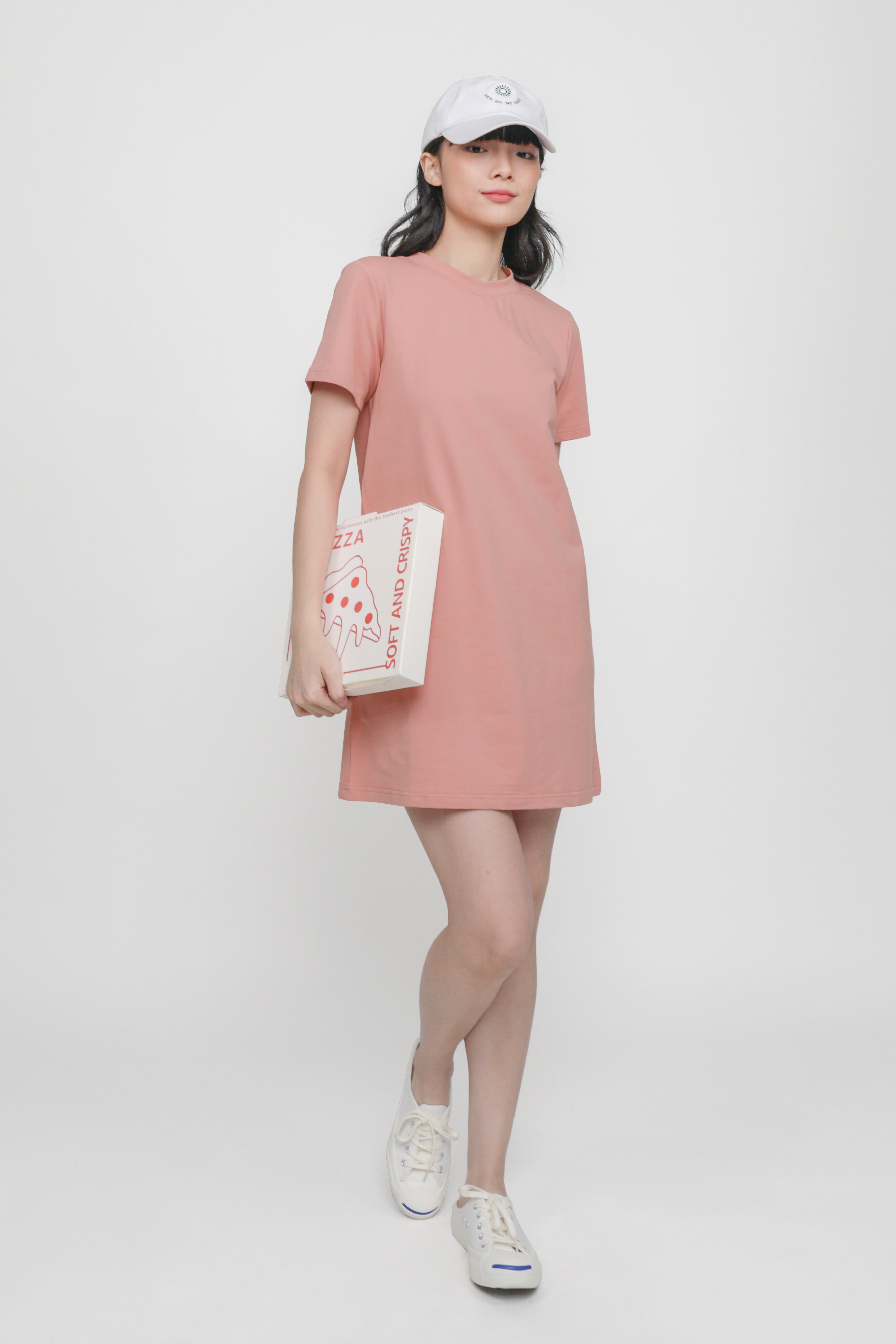 Light pink tee shirt hot sale dress