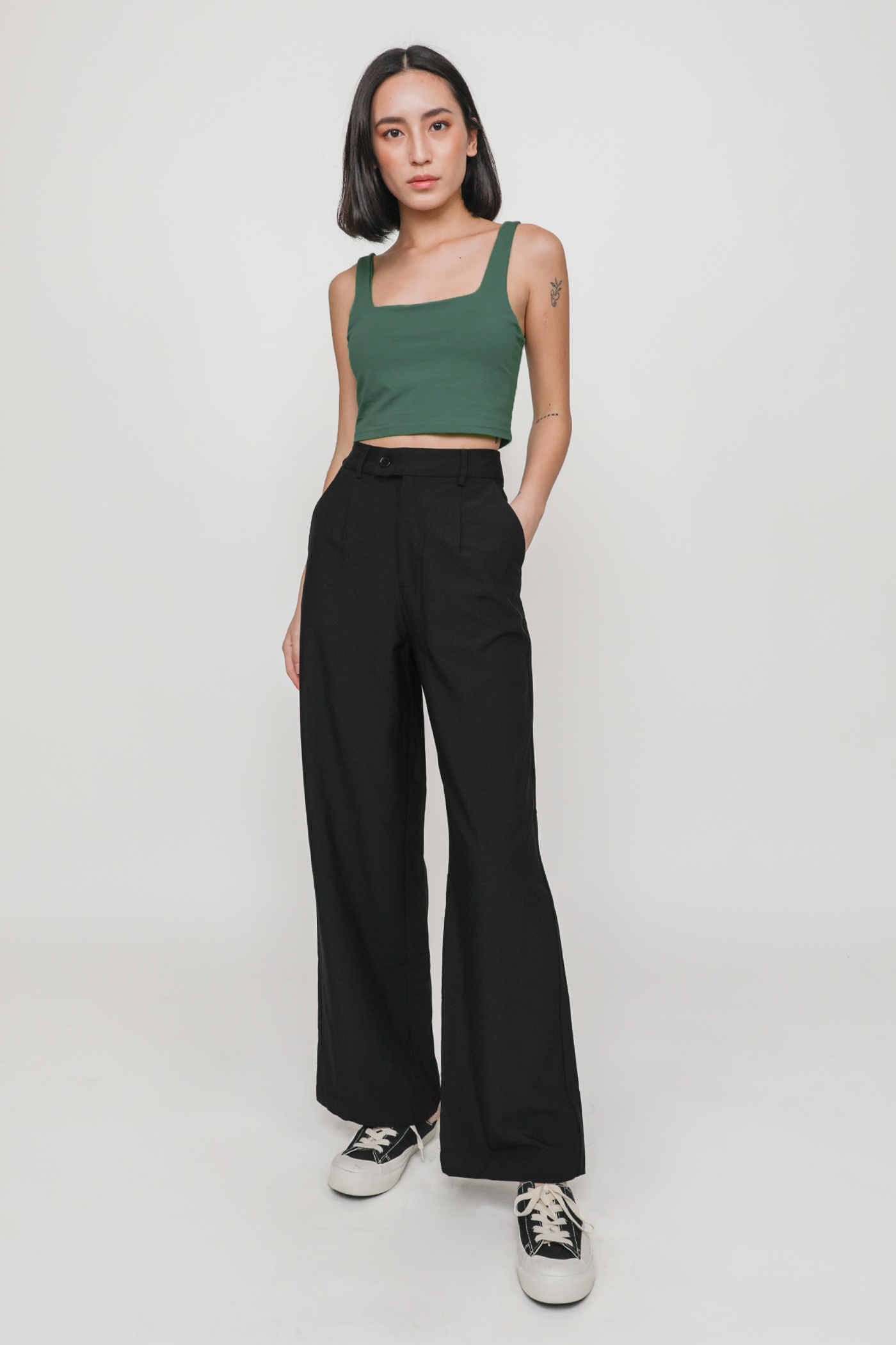 Wide Leg Pant - Black | Relaxed Fit | Elastic Waistband | Kowtow United  States