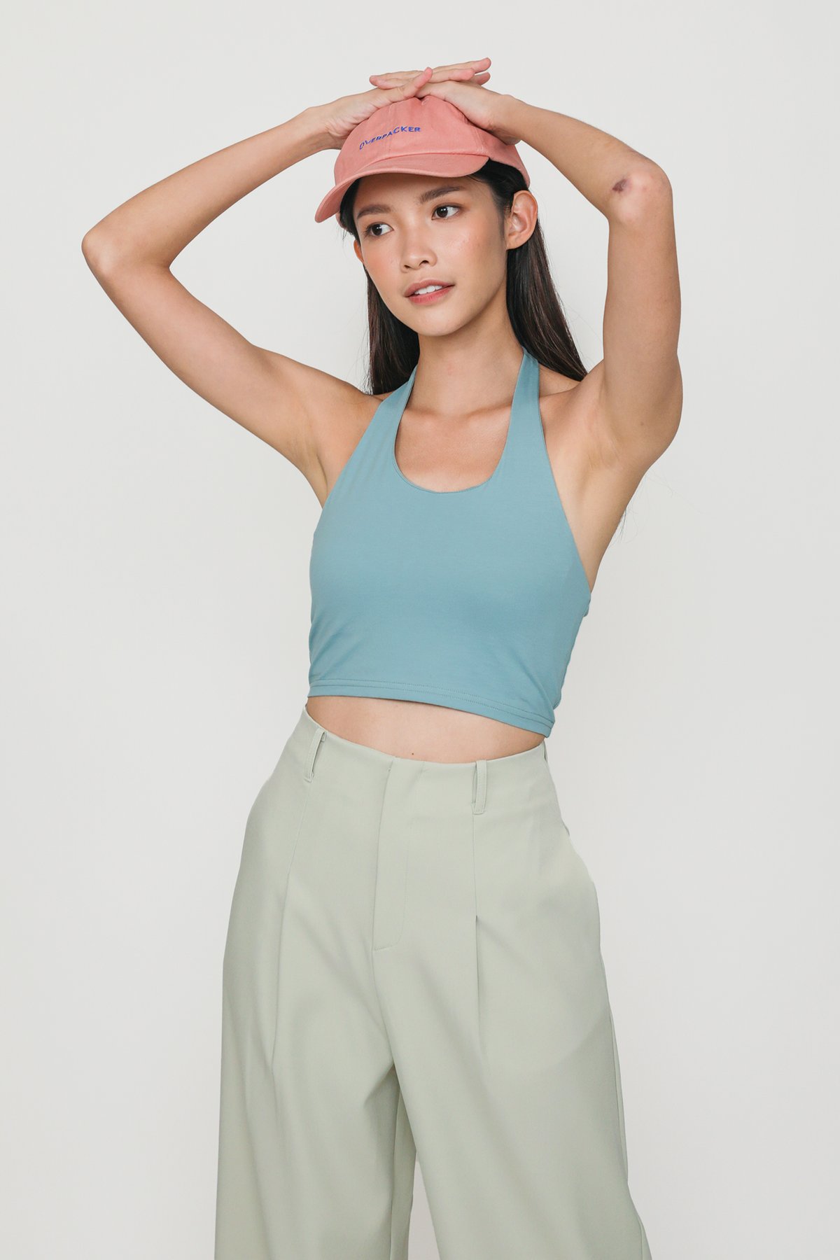 Cassie Halter Padded Top (Turquoise)
