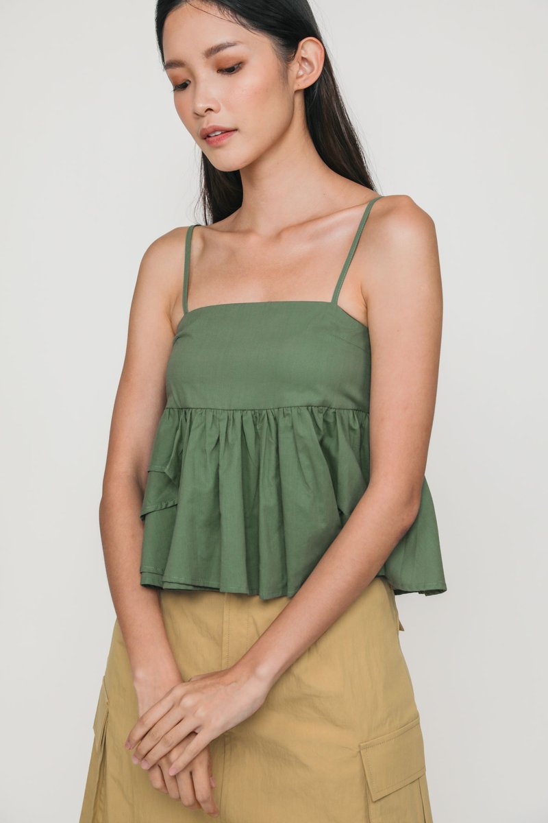 Ruffle store babydoll top