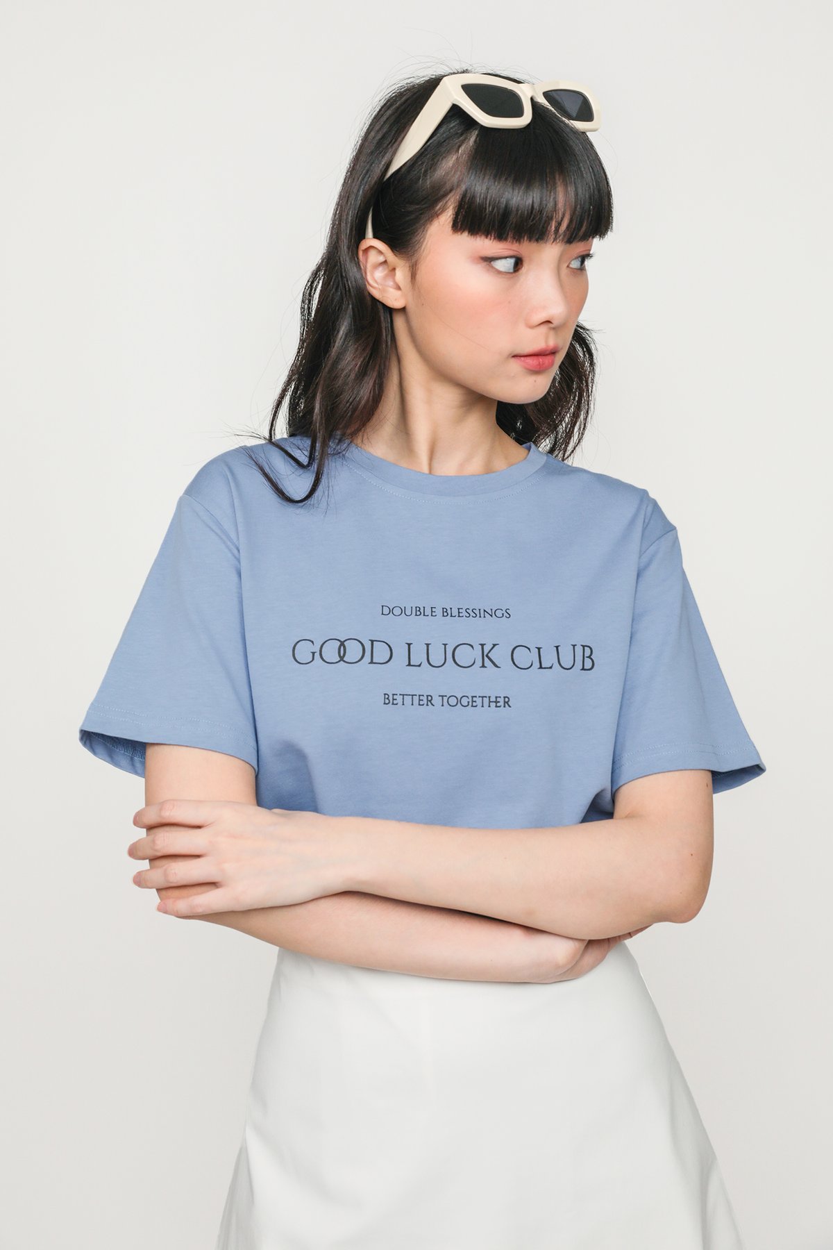 Good Luck Club Tee (Cornflower Blue)