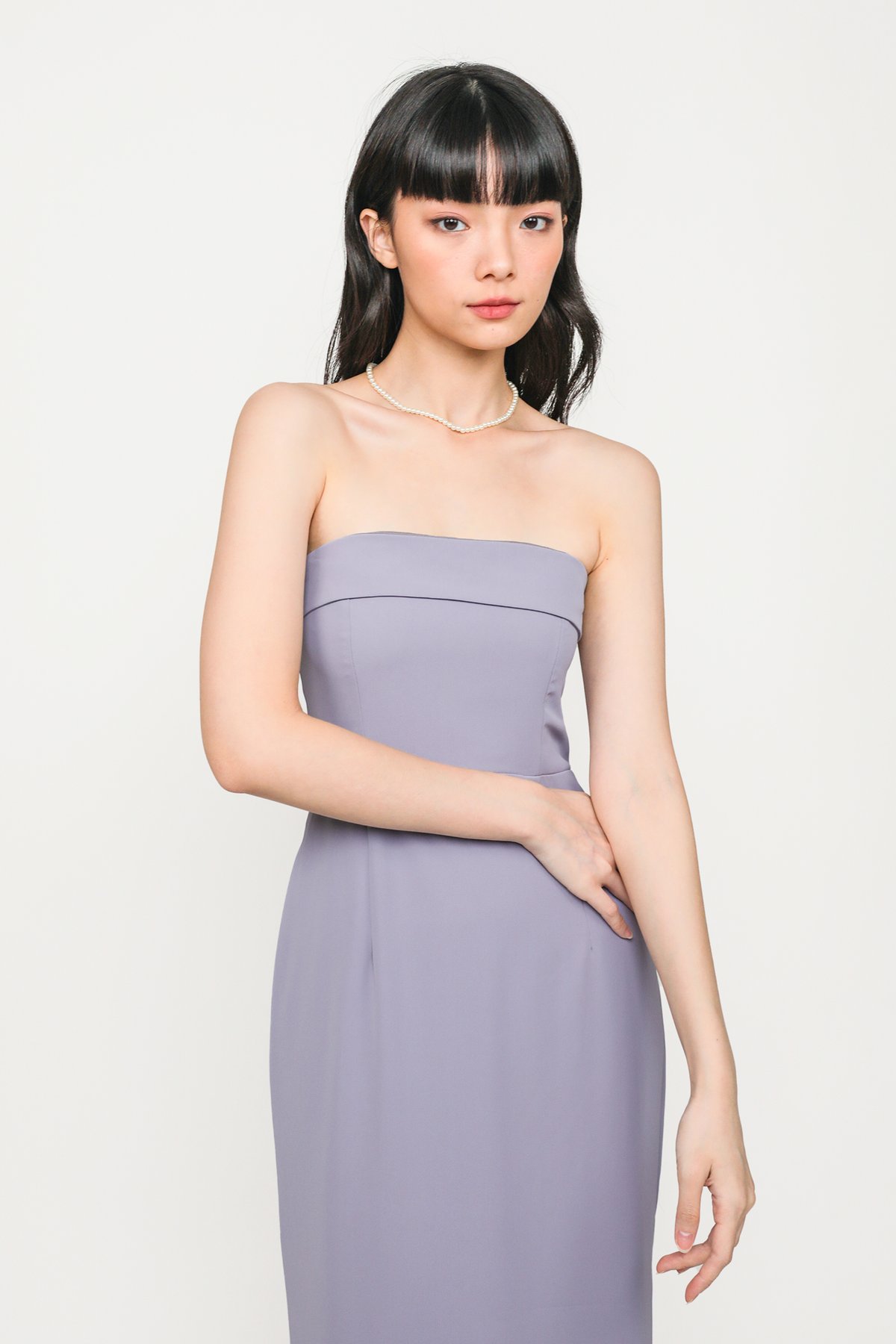 Lisse Tube Midi Dress (Lavender)