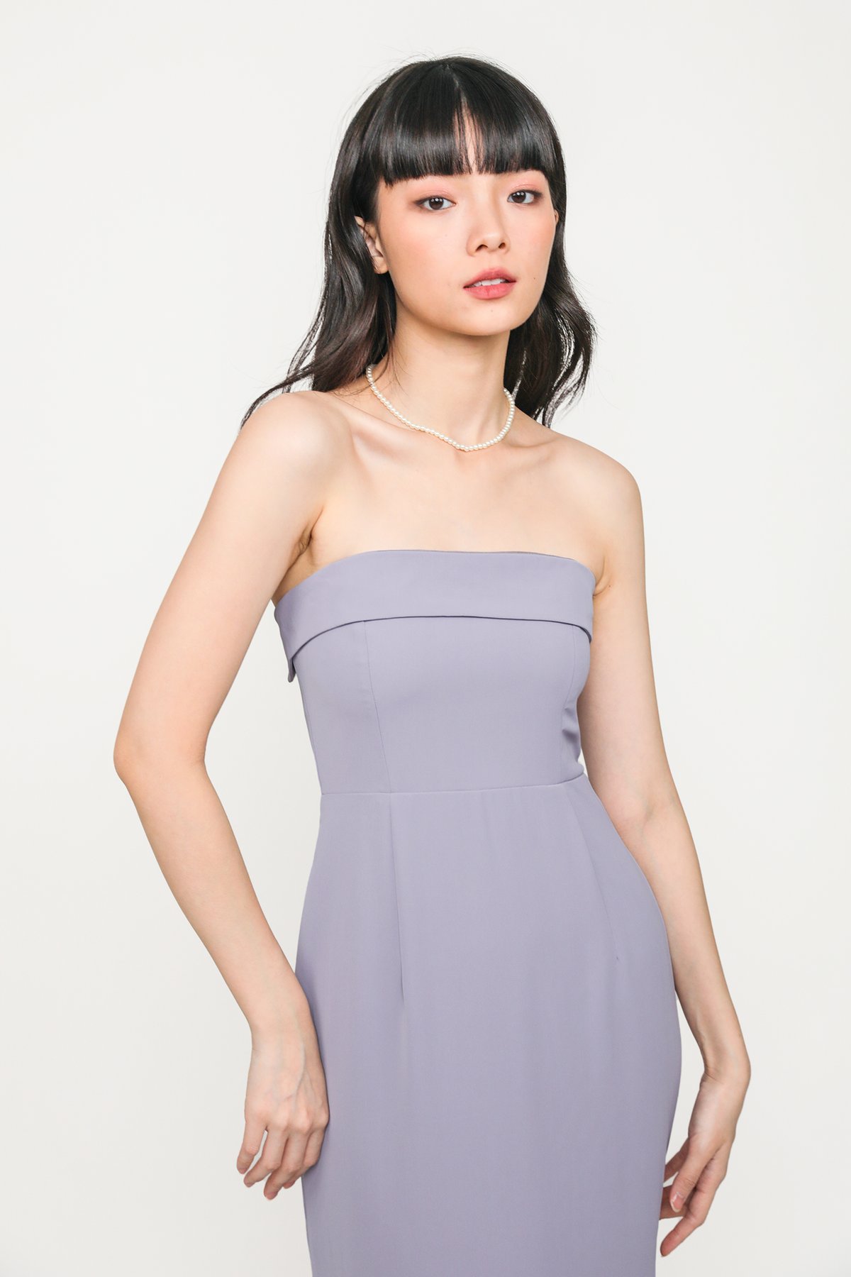 Lisse Tube Midi Dress (Lavender)