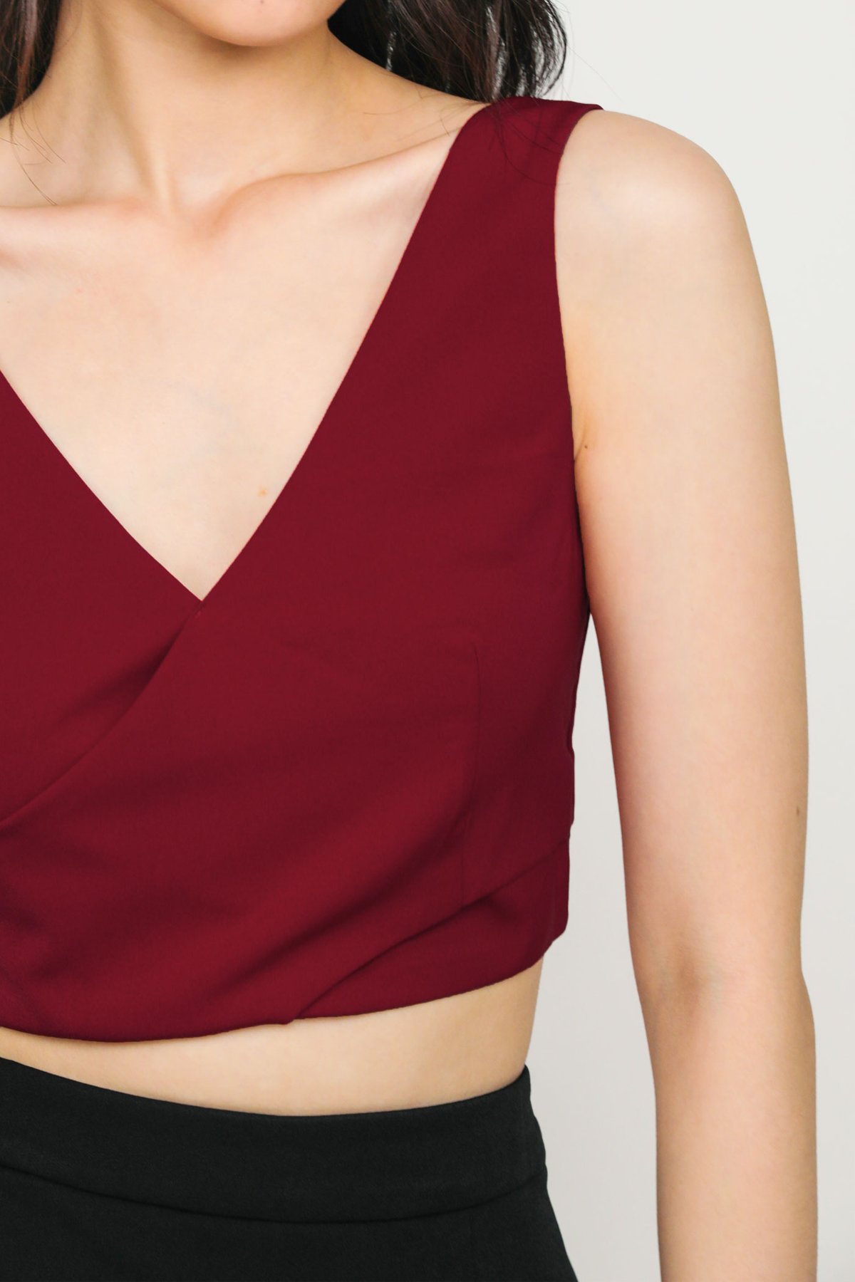 Raquel Wrap Front Top (Poppy Red)